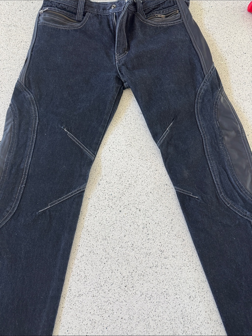 Nasty Pig Men's Black Motorcycle-Style Denim Jeans